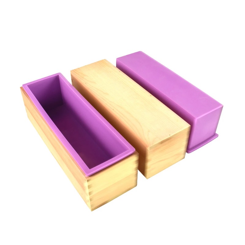 Soap Making Books - قالب صابون سيليكون مرن بتصميم مستطيل