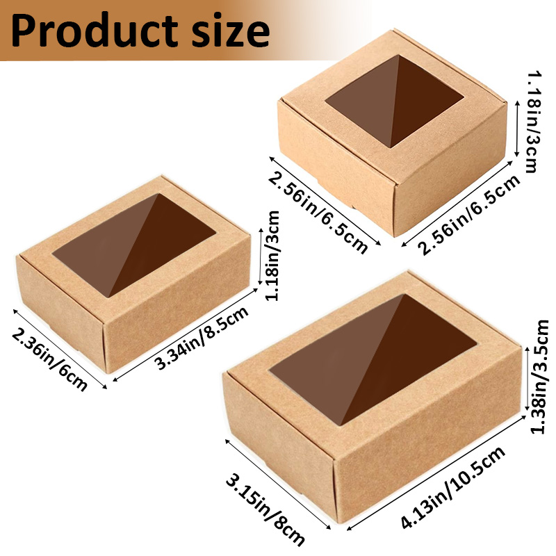 Kraft Soap Label - 15/35/50 قطعة صندوق صابون معبأ يدويًا،